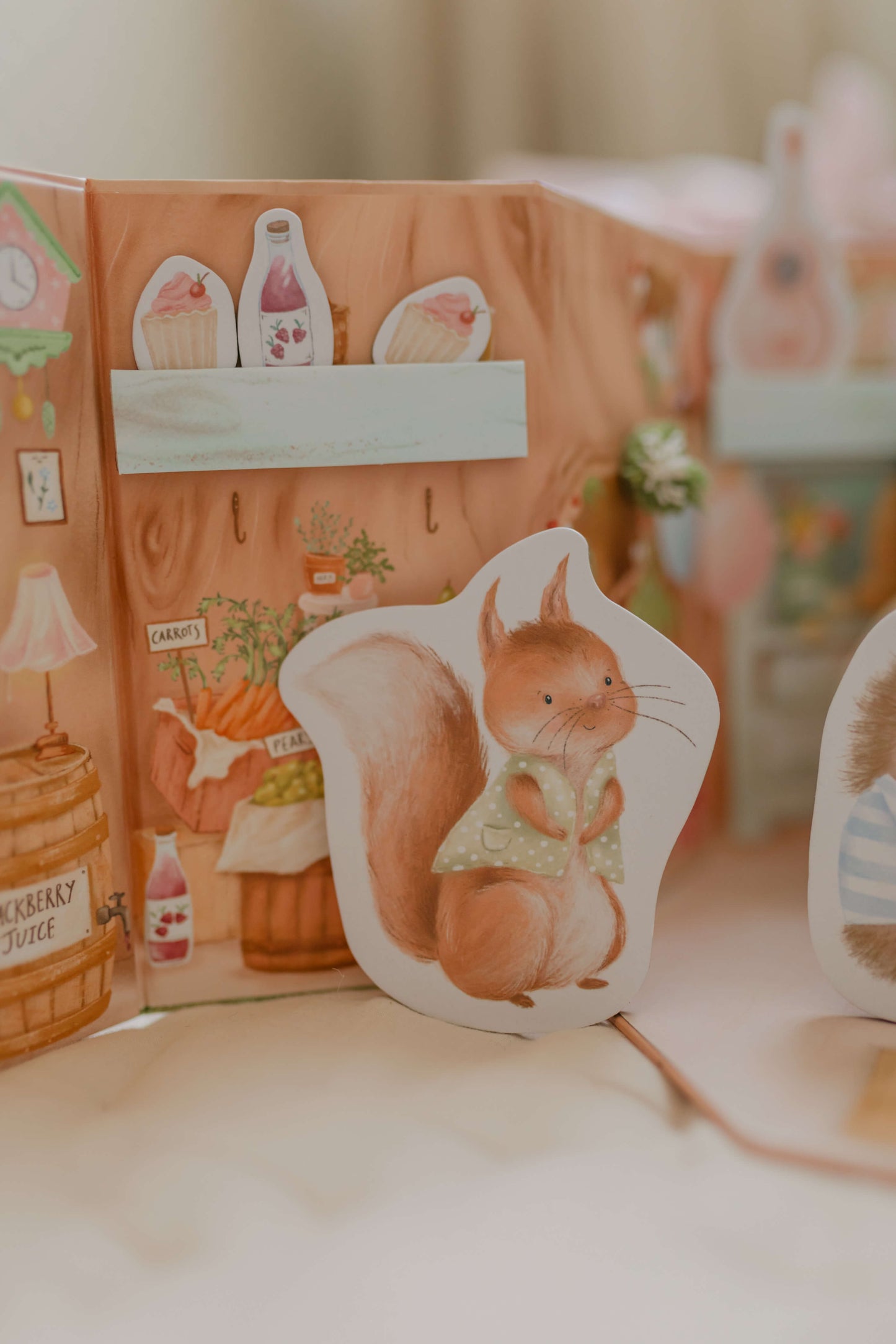 Illustrated image of Mr Squirrel woodland animal.