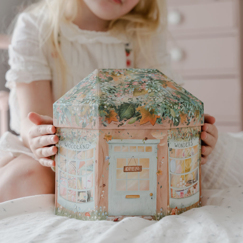 Little shop play set for imaginative play.