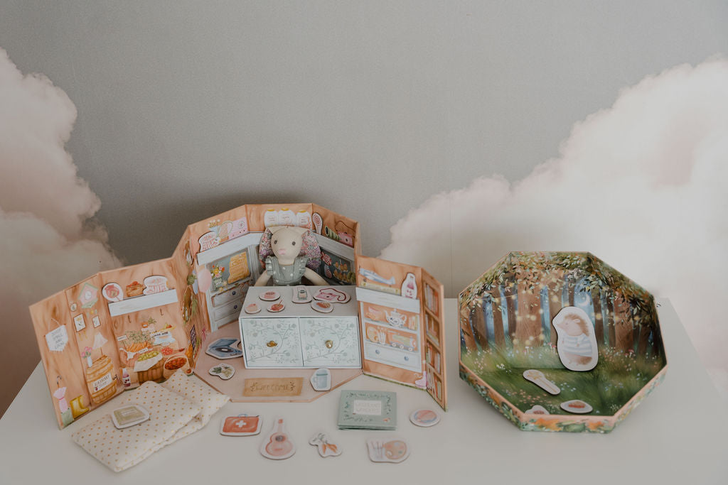 The play set has lots of accessories included. Betsy Bunny's shop is full of wonderful things for sale.