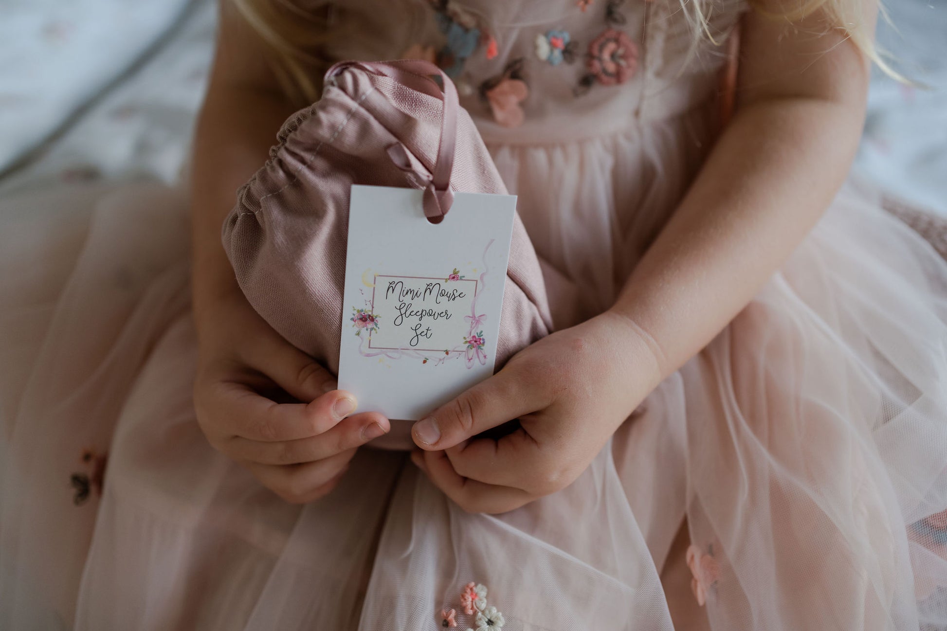 Mimi Mouse Sleepover set which goes with Mabel's Mouse House. Set includes Mimi Mouse, ballet outfits, storybook and accessories.  Great for imaginary play.