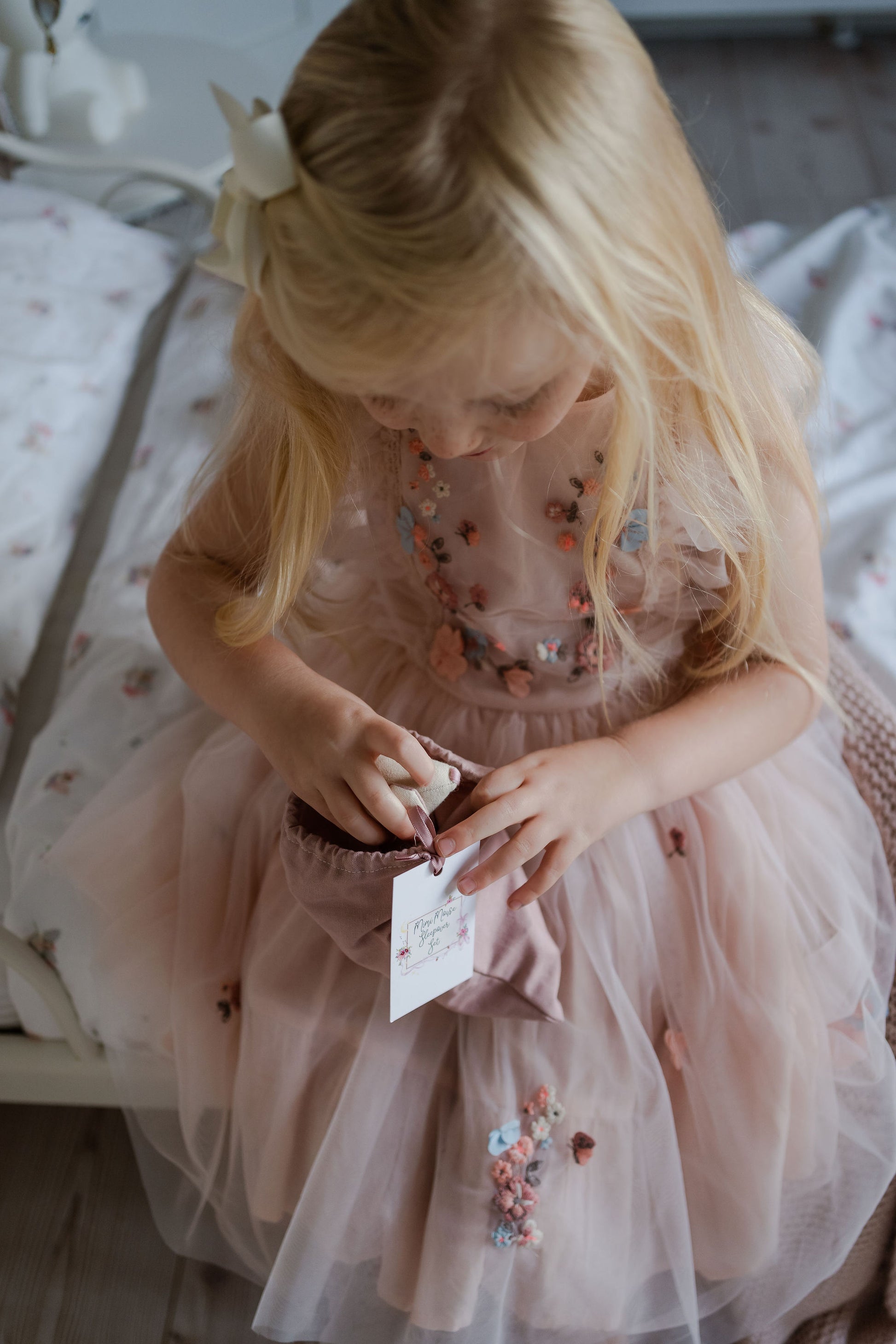 Mimi Mouse Sleepover set which goes with Mabel's Mouse House. Set includes Mimi Mouse, ballet outfits, storybook and accessories.  Great for imaginary play.